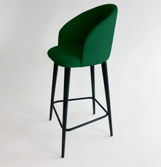 Напівбарний стілець МІЛАНО Besell Зелений Метал / Дерево жива фотографія