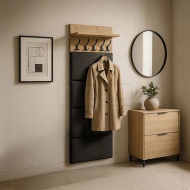 Настенная вешалка  VENORA Mebel Elite  60  Дуб артизан /Графит реальная фотография