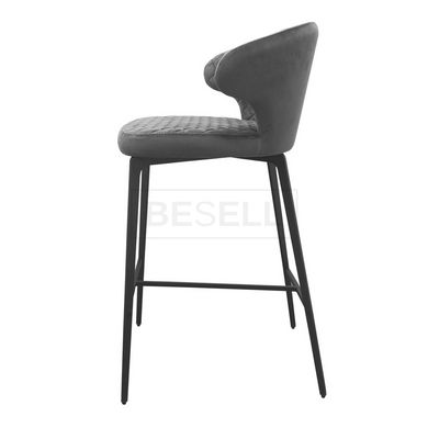 Напівбарний стілець KEEN Concepto Тканина Сірий жива фотографія