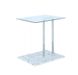 Журнальний стіл Quadro Arhome 45,7x35,5 Прозорий/Срібний/Білий мармур жива фотографія