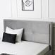 Кровать двуспальная бархатная MEBEL ELITE ANDRE Velvet 160x200 Светло Серый
