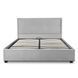Кровать двуспальная бархатная MEBEL ELITE ANDRE Velvet 160x200 Светло Серый