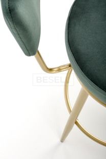 Полубарный стул H-115 Velvet Halmar Темно-зеленый реальная фотография