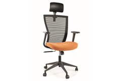 Компьютерное кресло Q-328H Signal Оранжевый / Черный реальная фотография