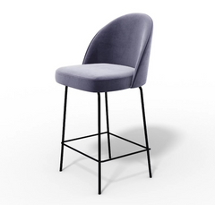 Полубарный стул RIO M bar Bonsso Серый / Металл реальная фотография