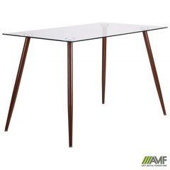 Стіл обідній Умберто AMF 120X70 Горіх /Скло Прозоре жива фотографія