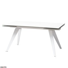Стол Обеденный KEEN Керамика 160-240 см Concepto Белый / JALAM WHITE реальная фотография