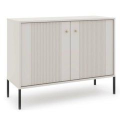 Комод рифленый MEBEL ELITE SOFT 104 см, кашемир. реальная фотография