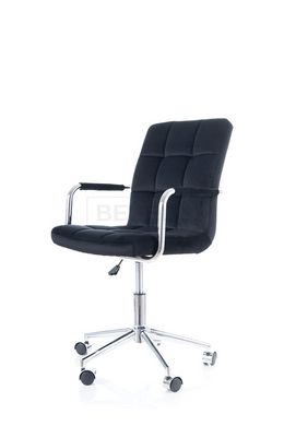 Офісне крісло Q-022 Velvet Signal Чорний жива фотографія