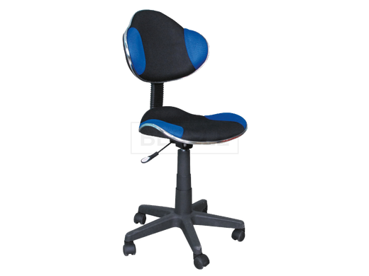 Комп'ютерне крісло Q-G2 Signal Чорний / Синій жива фотографія