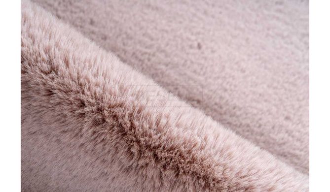 Пушистый Ковер-шкурка Rabbit Arhome Двойная Овчина 60х180 Розовый реальная фотография