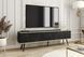 Тумба під телевізор Perfect Home Оро / Oro 3-дверна з чорними ніжками RTV175 Чорний мармур роял