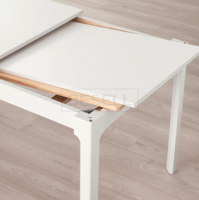 Столовий комплект EKEDALEN / BERNHARD IKEA Білий / Золотисто-коричневий жива фотографія
