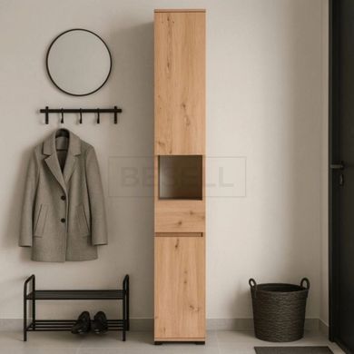 Шкаф-пенал для прихожей VENORA Mebel Elite 30 дуб артизан реальная фотография