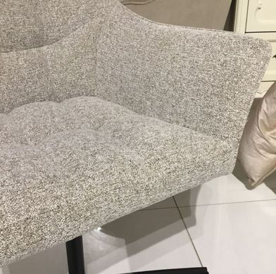 Кресло поворотное ЛАРРИ Prestol Ткань Серо-Коричневый реальная фотография
