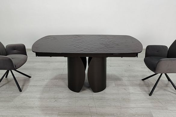 Стіл EDGAR Intarsio 160(240)*90 бронзовий/коричневий жива фотографія