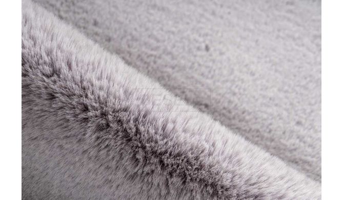 Пушистый Ковер-шкурка Rabbit Arhome Двойная Овчина 60х180 Серый/Голубой реальная фотография