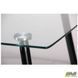 Cтол обеденный Умберто AMF 120X70 Черный / Стекло Прозрачное