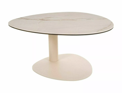 Журнальный столик CIAO A Керамика Signal 74x74 Матовый Бежевый / Кашемир реальная фотография