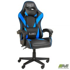 Комп'ютерне крісло VR Racer Dexter Djaks AMF Чорний Синій жива фотографія