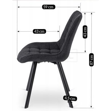 Стул MEBEL ELITE RICK 2 Черный реальная фотография