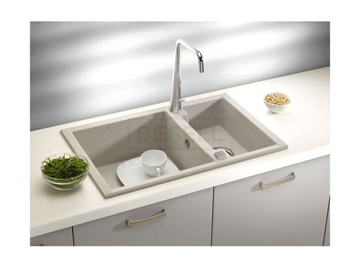 Подвійна кухонна мийка CADIT 50 A16M Alveus 78х50х20,5 Сірий