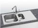 Двойная кухонная мойка GLASSIX 20 Alveus 86x50x18 Белый