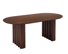 Стол овальный MEBEL ELITE DARIO 200*76 см, орех реальная фотография