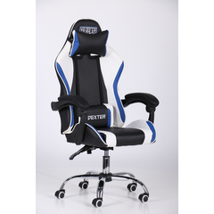 Комп'ютерне крісло VR Racer Dexter Frenzy AMF Чорний Синій жива фотографія