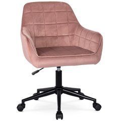 Стул офисный поворотный бархатный MEBEL ELITE LUCY Velvet Розовый реальная фотография