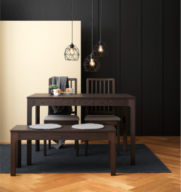 Стіл обідній Розкладний EKEDALEN IKEA 120/180/80 Темно-коричневий жива фотографія