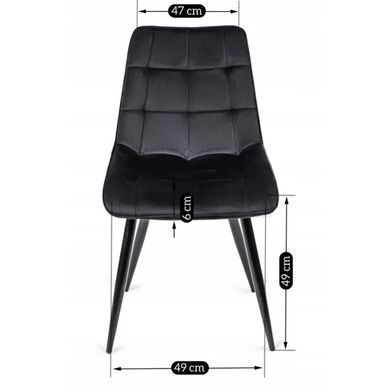 Стілець RIO Velvet Mebel Elite Чорний жива фотографія