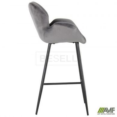 Барный стул Alphabet N Velvet AMF Серый реальная фотография