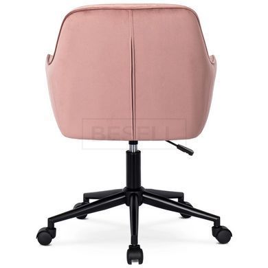 Стул офисный поворотный бархатный MEBEL ELITE LUCY Velvet Розовый реальная фотография