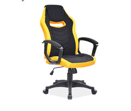 Комп'ютерне крісло CAMARO Signal Чорний / Жовтий жива фотографія