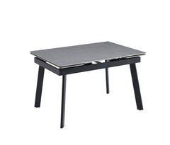Стол Обеденный VELVET CERAMIC BG Grey Matt Bjorn 120(180)х90 Серый Эфект Мрамора реальная фотография