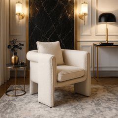 Кресло  GALA Mebel Elite кремовый реальная фотография