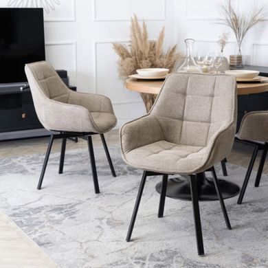 Стілець поворотний MEBEL ELITE LUNA 2 Бежевий / тканина жива фотографія