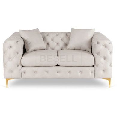 Двухместный диван  SORRENTO 2S Mebel Elite из кремового велюра