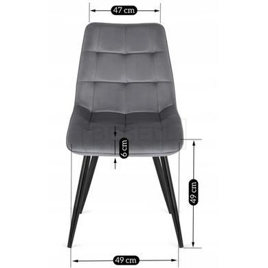 Стілець RIO Velvet  Mebel Elite Сірий жива фотографія