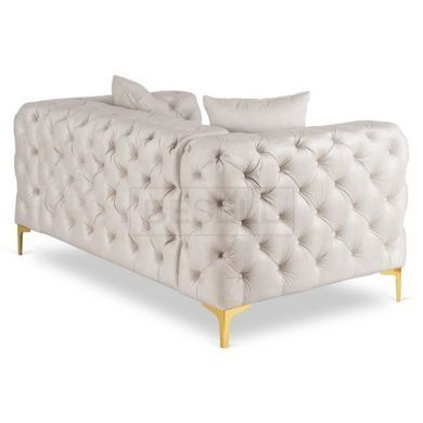 Двухместный диван  SORRENTO 2S Mebel Elite из кремового велюра