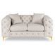Двухместный диван  SORRENTO 2S Mebel Elite из кремового велюра