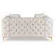 Двухместный диван  SORRENTO 2S Mebel Elite из кремового велюра