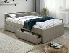 Кровать ELIOT VELVET Signal  120*200 темный беж TAP.228 реальная фотография
