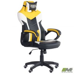 Комп'ютерне крісло VR Racer Dexter Hook AMF Чорний Жовтий жива фотографія
