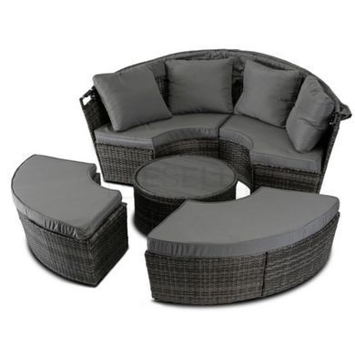Садовий комплект CALIFORNIA Mebel Elite Сірий/техноротанг