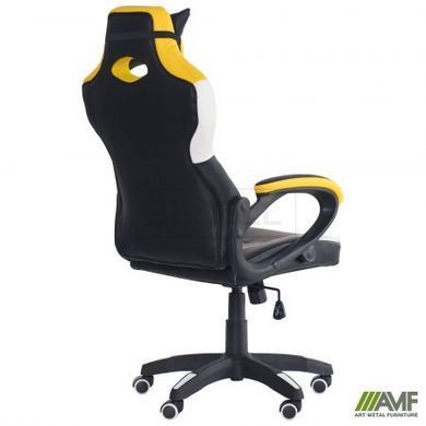Комп'ютерне крісло VR Racer Dexter Jolt AMF Чорний Жовтий жива фотографія