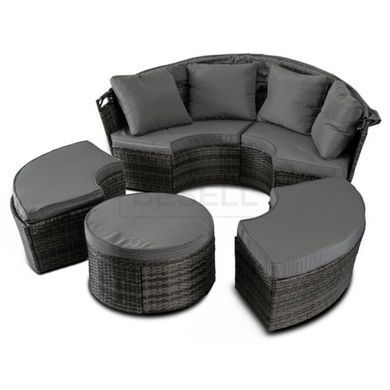 Садовий комплект CALIFORNIA Mebel Elite Сірий/техноротанг