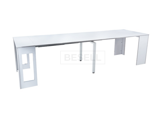 Розкладний стіл RENO Signal 60(300)x90 Білий Мат жива фотографія