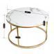 Журнальний столик CLIFF MAX MEBEL ELITE 80x80 Білий мармур